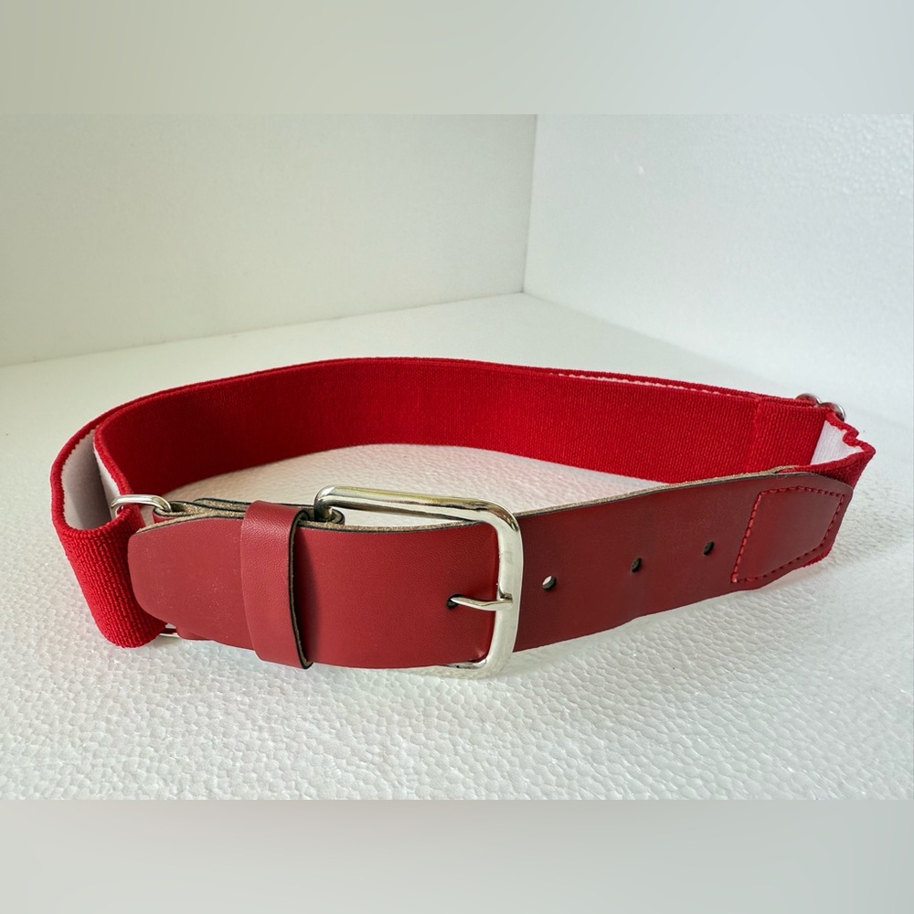 Champro Genuine Leather Belt – Red (Stretchable)